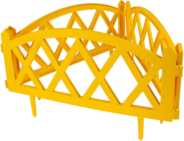 Изображение товара Изгородь декоративная GREENGO Modern 35x232см 4 секции (желтый)