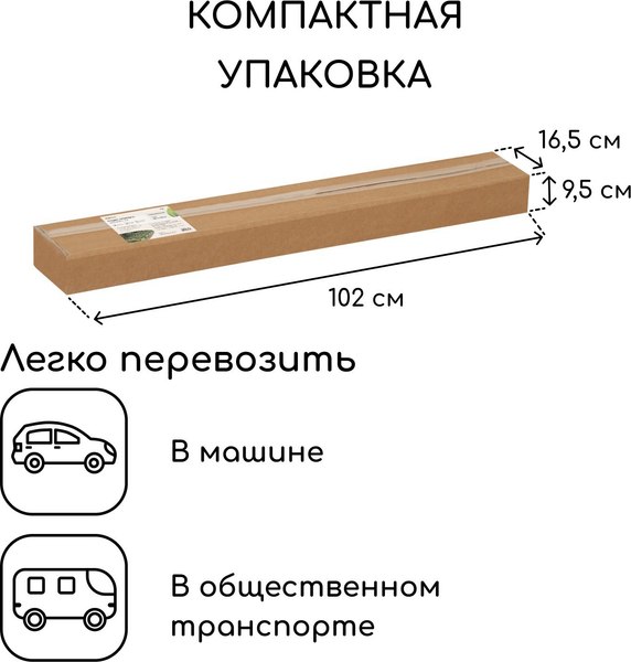 Изображение товара Грядка модульная GREENGO Оцинкованная компакт 200x100x15см