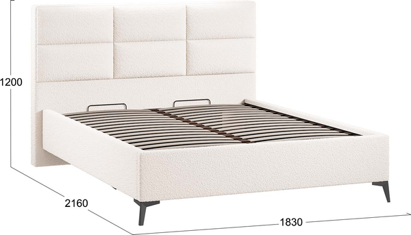 Изображение товара Двуспальная кровать ТриЯ Делана с подъемным механизмом 1600 Тип 1 (экомех Barni Milk)