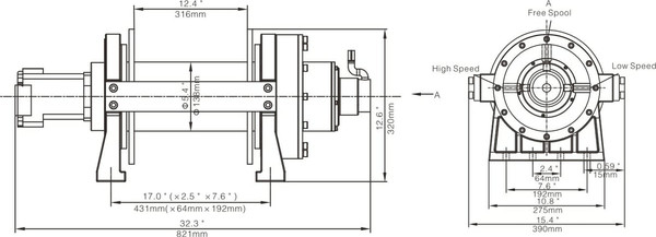 Изображение товара Лебедка автомобильная Runva 20000 lbs 9072кг / HWX20000YD