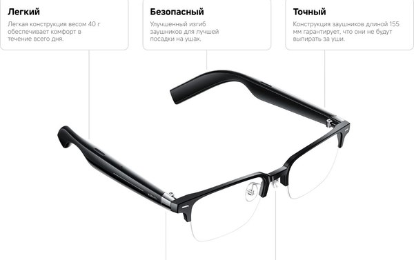 Изображение товара Очки-гарнитура Xiaomi Smart Audio Glasses MJSS020GLFC / BHR9530GL
