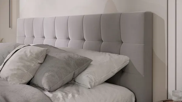 Изображение товара Двуспальная кровать ТриЯ Эмма 1800 (велюр Confetti Silver)