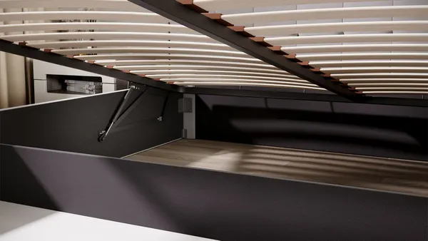 Изображение товара Двуспальная кровать ТриЯ Эмма 1800 (велюр Confetti Silver)