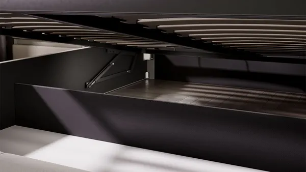 Изображение товара Двуспальная кровать ТриЯ Эмма 1800 (велюр Confetti Smoke)