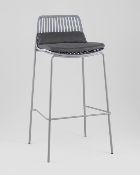 Изображение товара Стул барный Stool Group Louran с подушкой D-012H-75 (серый)