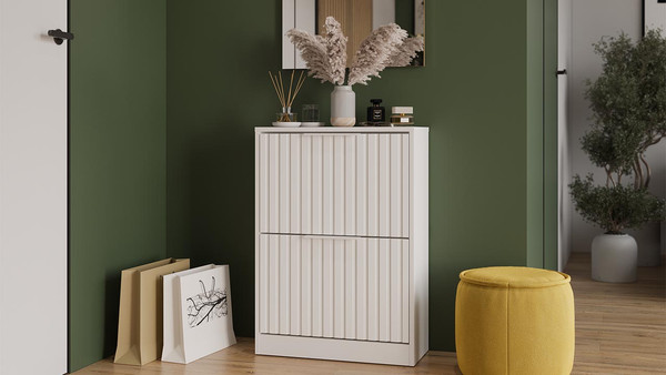 Изображение товара Тумба для обуви ТриЯ Хилтон 303.012.000 (белый снег/белый матовый)