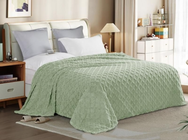 Изображение товара Плед Реноме Gammi Евро GAM-004 (жаккард ромб зеленый)