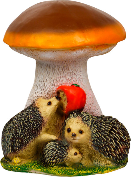 Изображение товара Фигурка для сада Хорошие сувениры Гриб белый с ежами и яблоком / 1259511