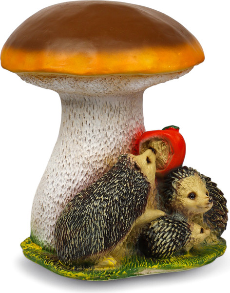 Изображение товара Фигурка для сада Хорошие сувениры Гриб белый с ежами и яблоком / 1259511
