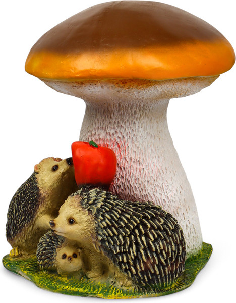 Изображение товара Фигурка для сада Хорошие сувениры Гриб белый с ежами и яблоком / 1259511