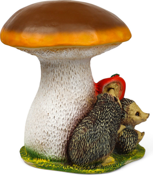 Изображение товара Фигурка для сада Хорошие сувениры Гриб белый с ежами и яблоком / 1259511