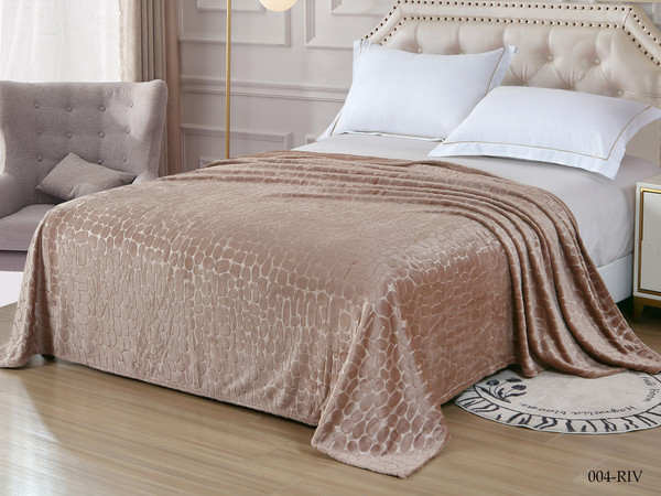 Изображение товара Плед Реноме Riviera 1.5сп RIV-004 (жаккард светло-коричневый)