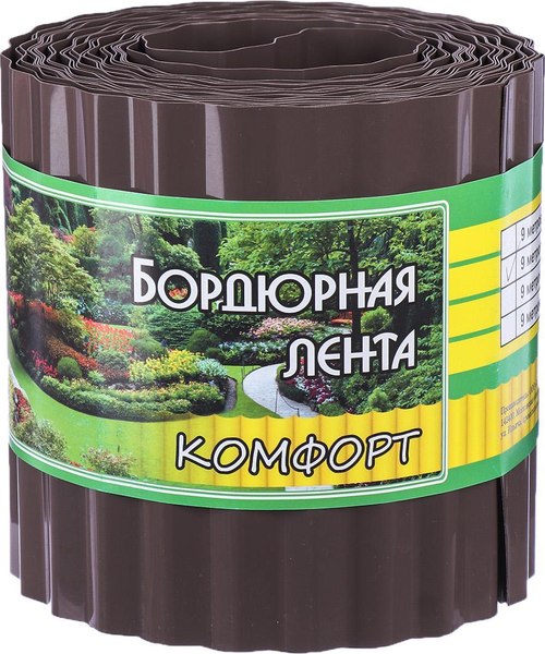 Изображение товара Бордюр садовый GREENGO 15см 9м толщина 0.6мм / 4833132 (темно-коричневый)