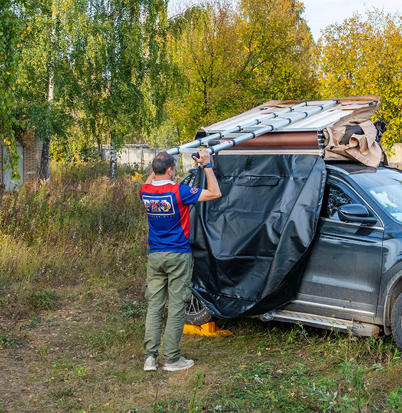 Изображение товара Палатка на крышу автомобиля Риф Soft RT01-140 / RIFRT011406090W (песочный/черный)