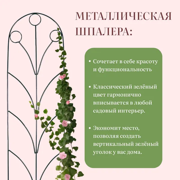 Изображение товара Шпалера Sima-Land Калинка 2083055 (зеленый)