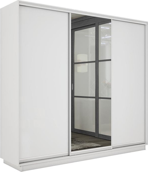 Изображение товара Шкаф-купе ТриЯ Румер-2 СШК 3.180.60-11.13.11 3-х дверный (белый снег/белый снег/зеркало/белый снег)