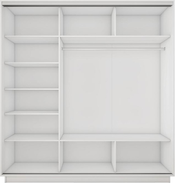 Изображение товара Шкаф-купе ТриЯ Румер-2 СШК 3.180.60-13.11.13 3-х дверный (белый снег/зеркало/белый снег/зеркало)