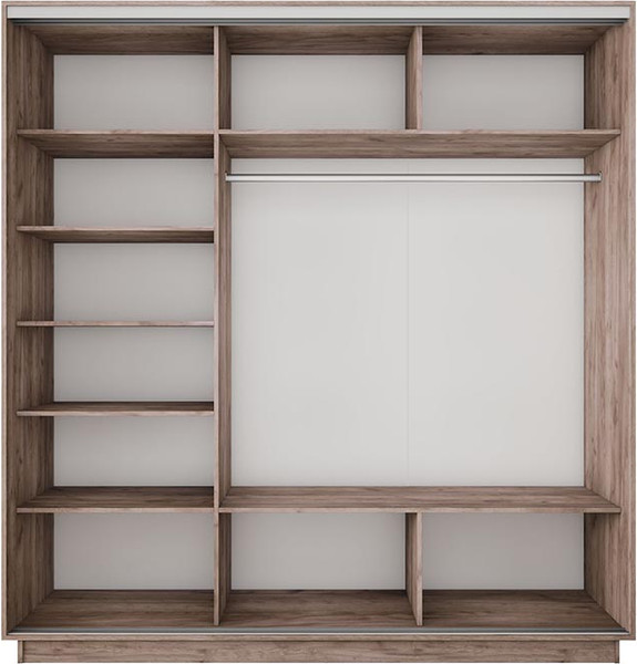 Изображение товара Шкаф-купе ТриЯ Румер-2 СШК 3.180.60-13.13.13 3-х дверный (дуб крафт табачный/зеркало/зеркало/зеркало)