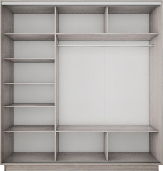 Изображение товара Шкаф-купе ТриЯ Румер-2 СШК 3.180.60-13.13.13 3-х дверный (ясень шимо светлый/зеркало/зеркало/зеркало)