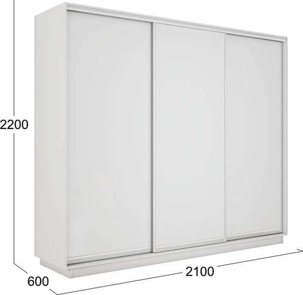 Изображение товара Шкаф-купе ТриЯ Румер-2 СШК 3.210.70-11.11.11 3-х дверный (белый снег/белый снег/белый снег/белый снег)