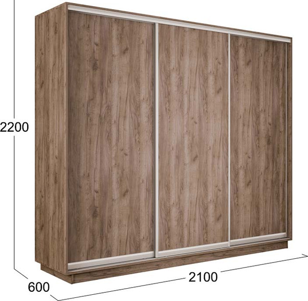 Изображение товара Шкаф-купе ТриЯ Румер-2 СШК 3.210.70-11.11.11 3-х дверный (дуб крафт табачный/дуб крафт табачный/дуб крафт табачный/дуб крафт табачный)