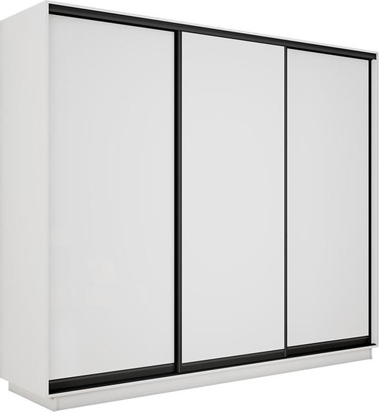 Изображение товара Шкаф-купе ТриЯ Румер-2 СШК 3.210.70-11.11.11 Н 3-х дверный (белый снег/белый снег/белый снег/белый снег/черный профиль)