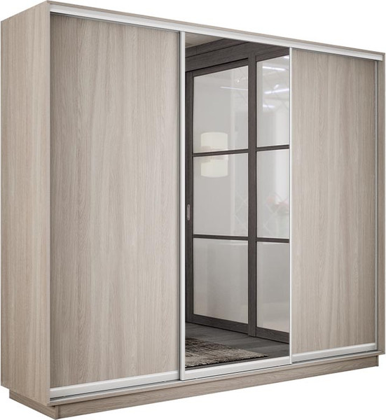 Изображение товара Шкаф-купе ТриЯ Румер-2 СШК 3.210.70-11.13.11 3-х дверный (ясень шимо светлый/ясень шимо светлый/зеркало/ясень шимо светлый)