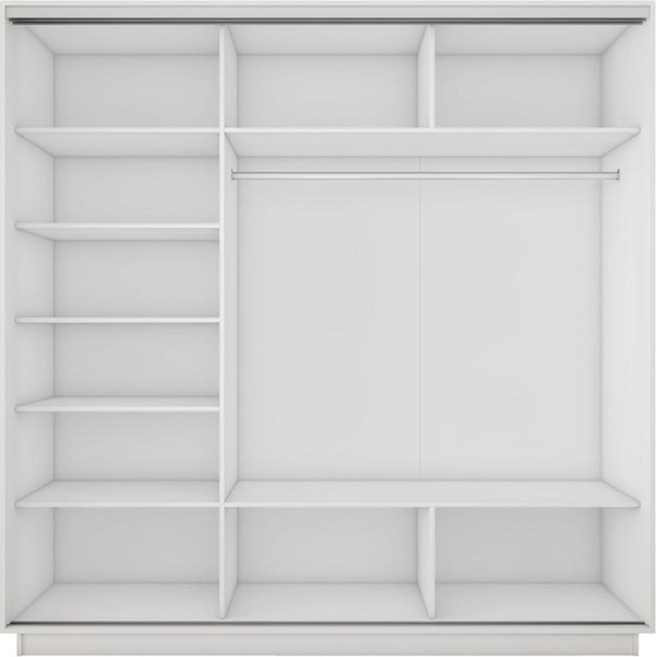 Изображение товара Шкаф-купе ТриЯ Румер-2 СШК 3.210.70-13.11.13 3-х дверный (белый снег/зеркало/белый снег/зеркало)