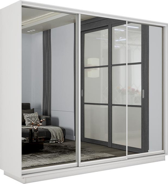 Изображение товара Шкаф-купе ТриЯ Румер-2 СШК 3.210.70-13.13.13 3-х дверный (белый снег/зеркало/зеркало/зеркало)