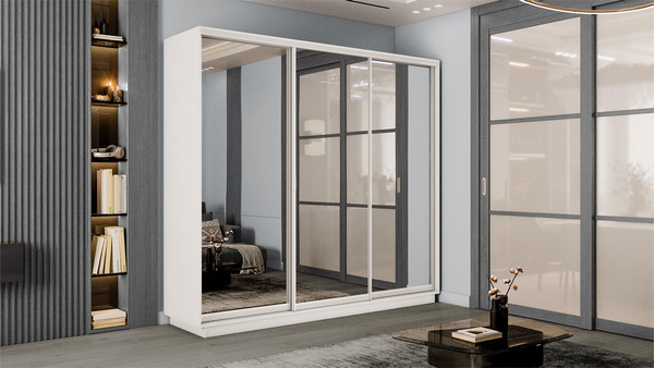 Изображение товара Шкаф-купе ТриЯ Румер-2 СШК 3.210.70-13.13.13 3-х дверный (белый снег/зеркало/зеркало/зеркало)