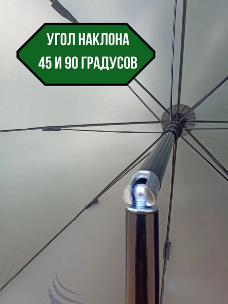 Изображение товара Зонт рыболовный Wahoo С шалью на 6 секторов с двумя окошками / YFD054