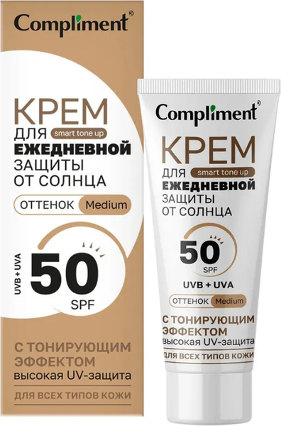 Изображение товара Тональный крем Compliment SPF 50 тон 02 Medium (50мл)