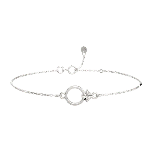 Изображение товара Комплект ювелирных украшений из серебра ZORKA Геометрия с бриллиантами (колье 05D0001 45см, браслет 06D0078 18см, серьги 03D0078)