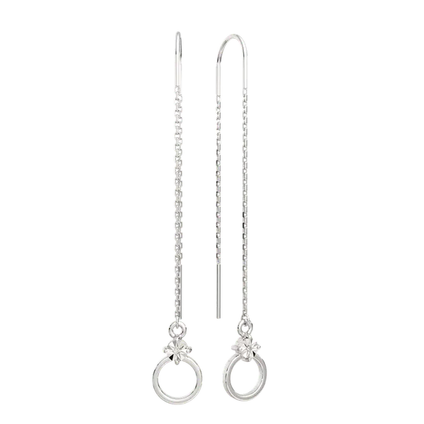 Изображение товара Комплект ювелирных украшений из серебра ZORKA Геометрия с бриллиантами (колье 05D0001 45см, браслет 06D0078 18см, серьги 03D0078)