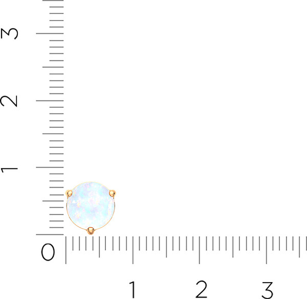 Изображение товара Комплект ювелирных украшений из розового золота ZORKA Рандеву с опалами (моносерьга 310625.9K.R, моносерьга 310621.9K.R, колье 550068.14K.R 45см)