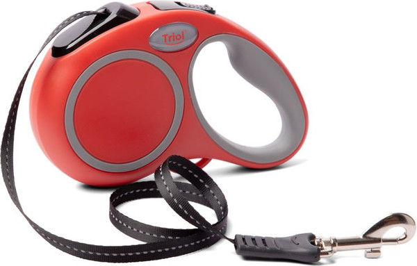 Изображение товара Поводок-рулетка Triol Urban / 11121008 (XS, 3м лента, красный)