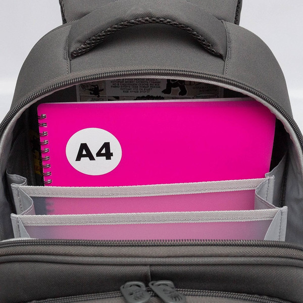 Изображение товара Школьный рюкзак Grizzly RAz-586-15 (серый)