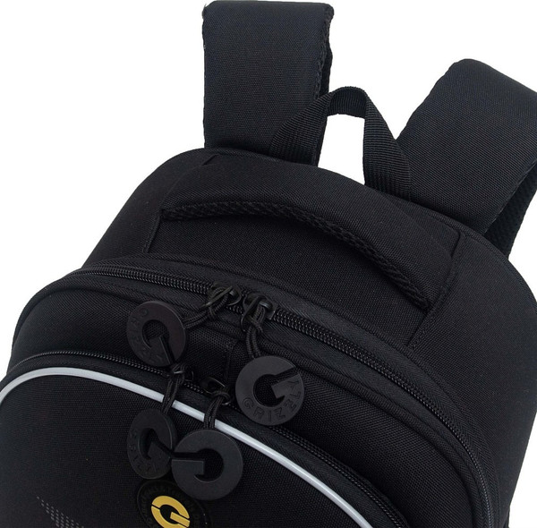 Изображение товара Школьный рюкзак Grizzly RAz-587-15 (черный/желтый)