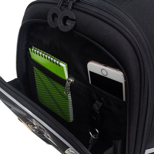 Изображение товара Школьный рюкзак Grizzly RAz-587-15 (черный/желтый)