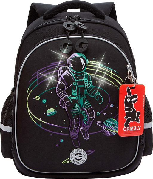 Изображение товара Школьный рюкзак Grizzly RAz-587-6 (черный/бирюзовый)