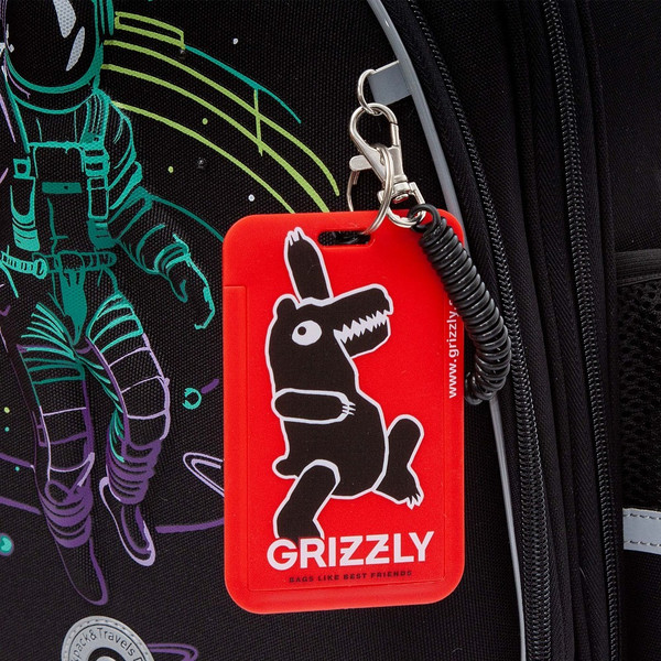 Изображение товара Школьный рюкзак Grizzly RAz-587-6 (черный/бирюзовый)