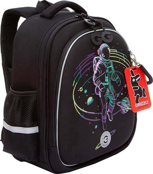 Изображение товара Школьный рюкзак Grizzly RAz-587-6 (черный/бирюзовый)