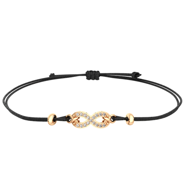 Изображение товара Комплект ювелирных украшений из розового золота ZORKA Бесконечность (моносерьга 300157S.9K.R, браслет 670009.14K.R.01 18см)