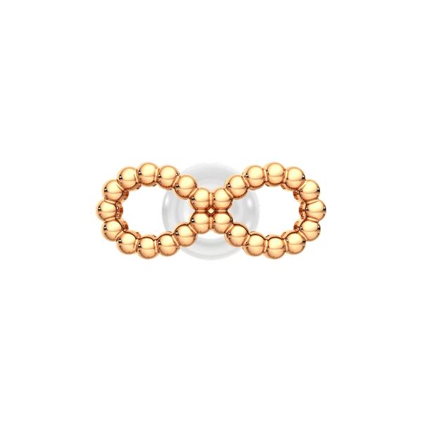 Изображение товара Комплект ювелирных украшений из розового золота ZORKA Бесконечность (моносерьга 300157S.9K.R, браслет 670009.14K.R.01 18см)