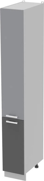 Изображение товара Шкаф-пенал кухонный Интерлиния Мила Лайт НШП-№1-2145 (серебро/антрацит)