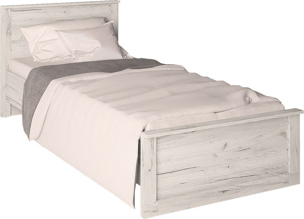 Изображение товара Каркас кровати Интерлиния Лима ЛМ-К90 без основания (дуб белый/дуб белый)