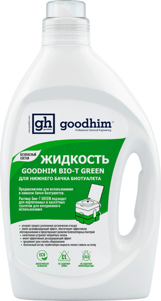 Изображение товара Жидкость для биотуалета GoodHim Bio-T Green / 13191 (2л)