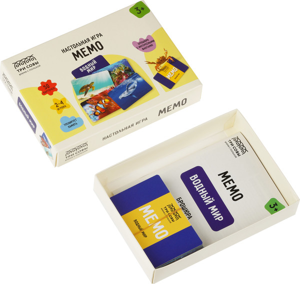 Изображение товара Настольная игра Три совы Мемо. Водный мир / НИ_55054