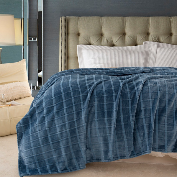 Изображение товара Плед Karven Фланель Евро / PL016 CUTTING v4/Blue