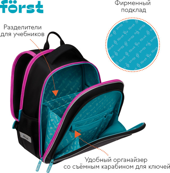 Изображение товара Школьный рюкзак Forst F-Cloud. Butterfly Harmony / FT-RM-152502